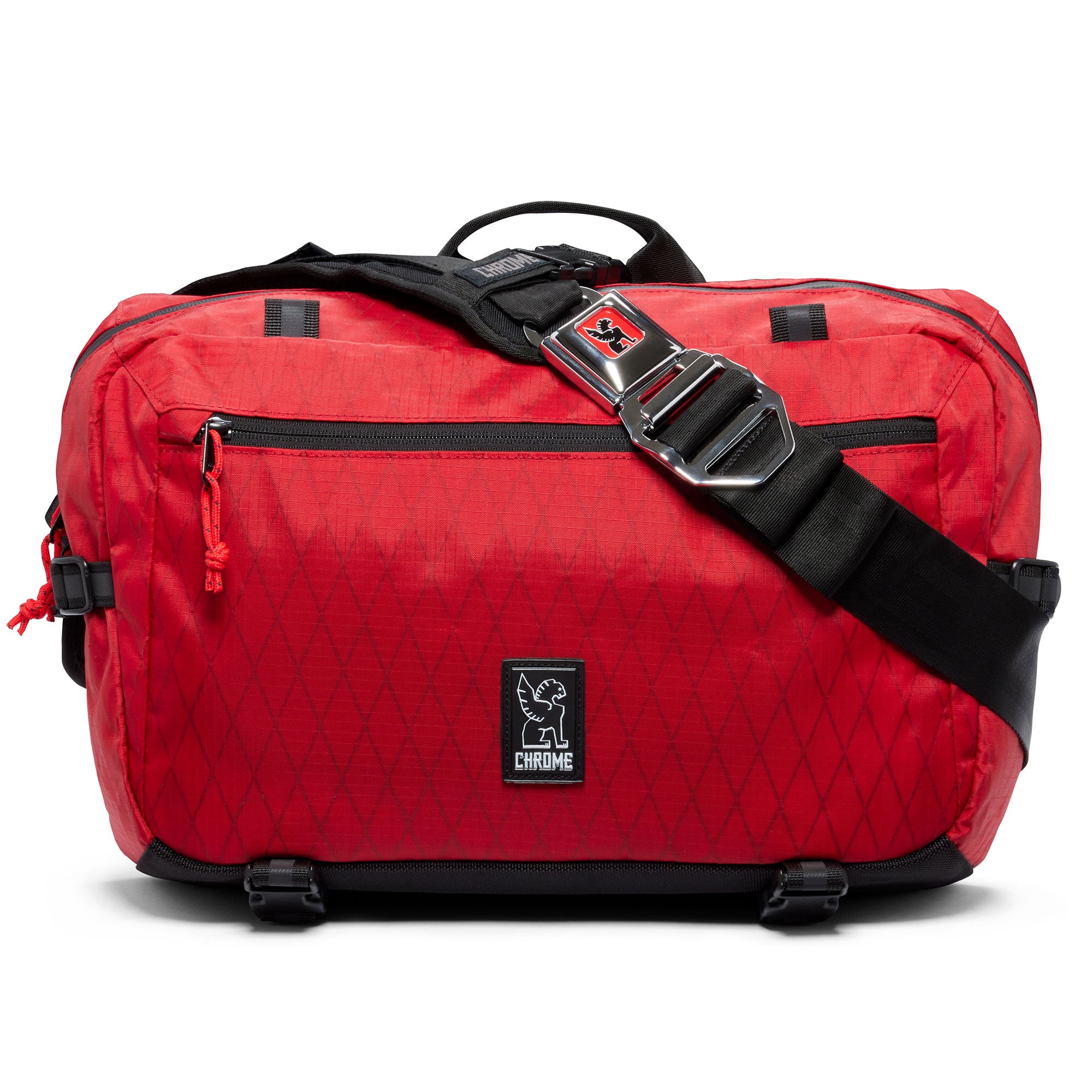 15L sling Kadet Max in red X fabric front view #color_red x