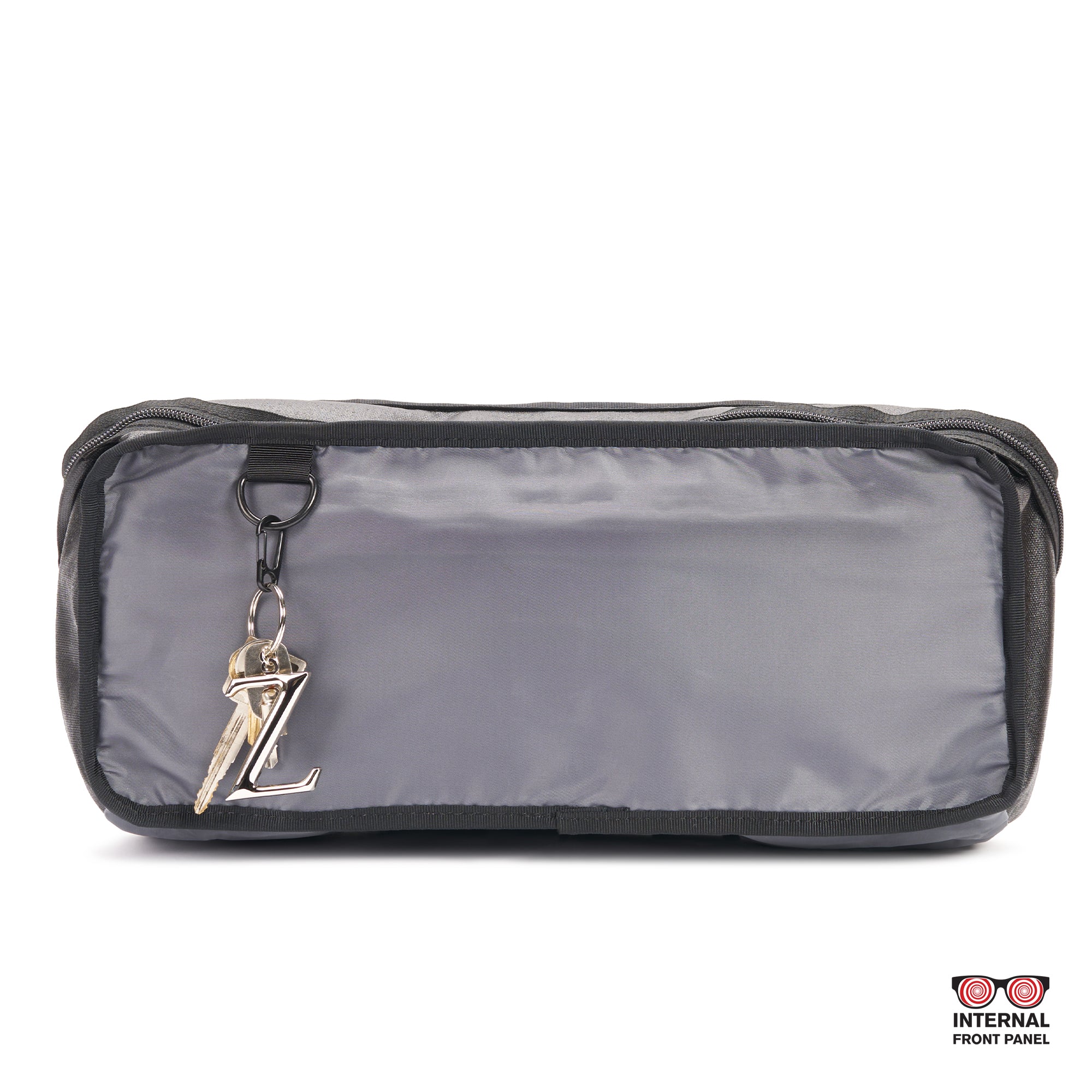 9L Kadet Sling in black inside out pocket view #color_black